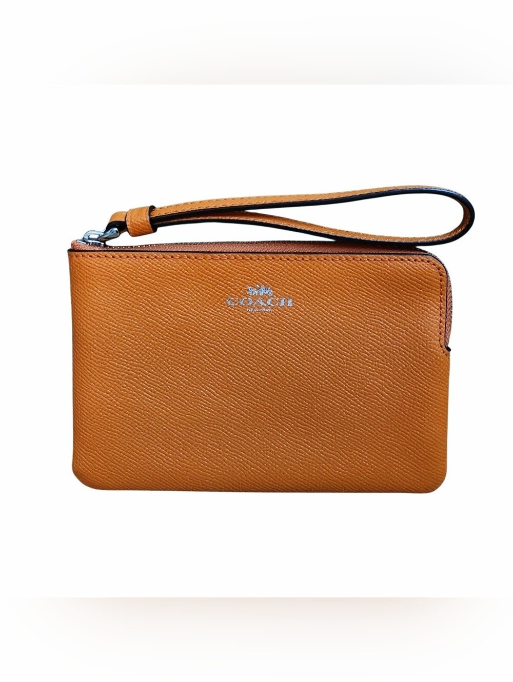 Coach Orange Corner Zip Wristlet